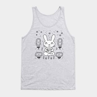 Stillness. Bunny. Breathe. Flowers. Tank Top